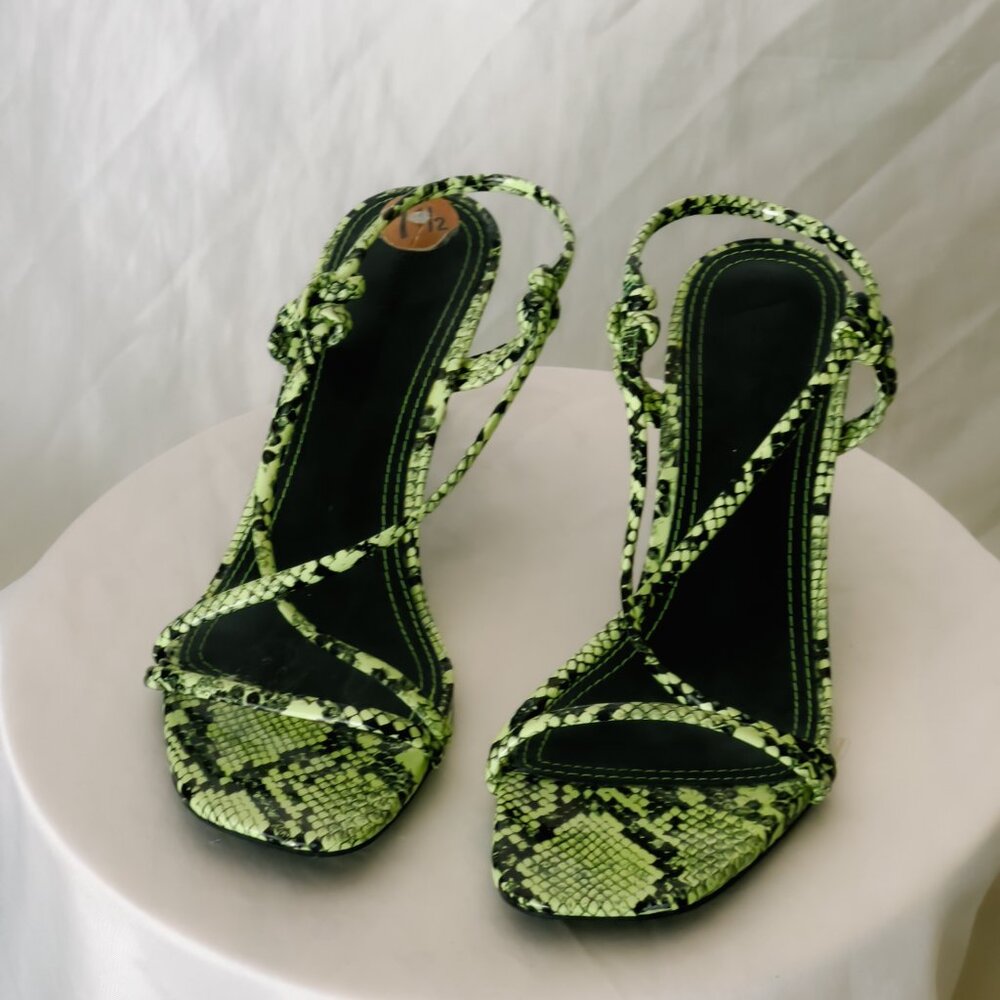 Green Snakeskin Heels from Bershka - Picture 1 of 10